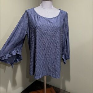 NWT Ladies W5 Blue Blouse. Size XL.
